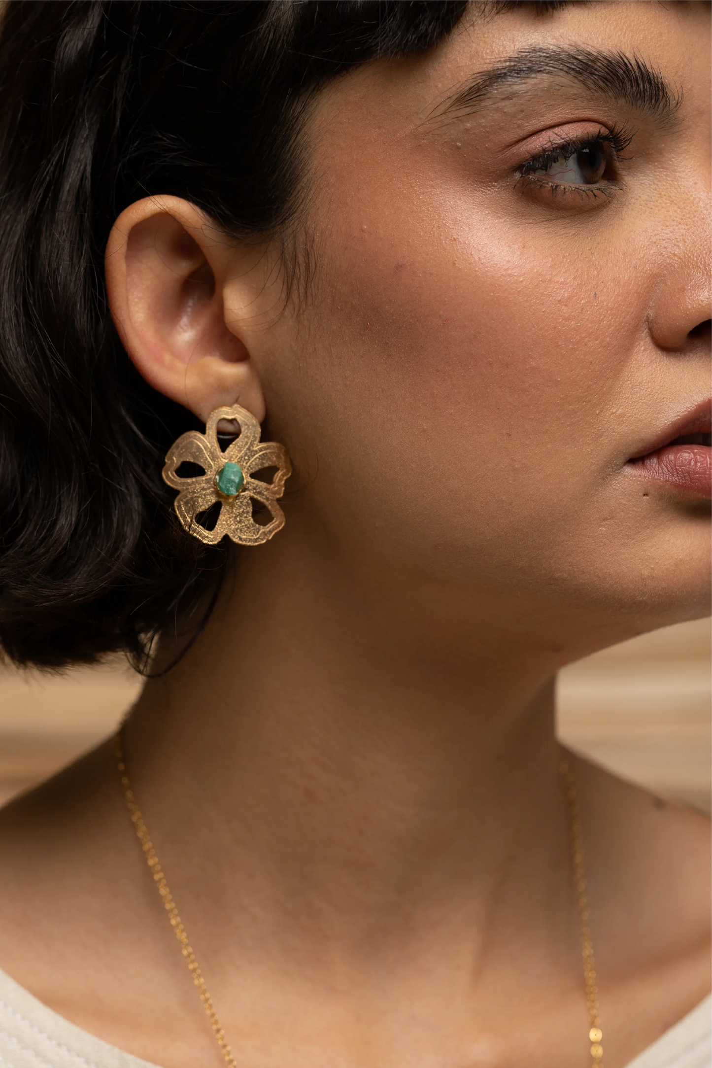 Aretes Elena esmeralda