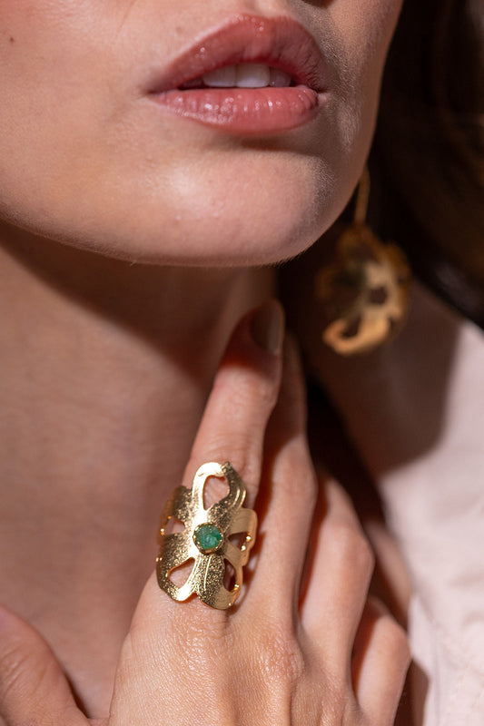 Anillo Elena esmeralda