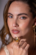 Anillo Magnolia Esmeralda