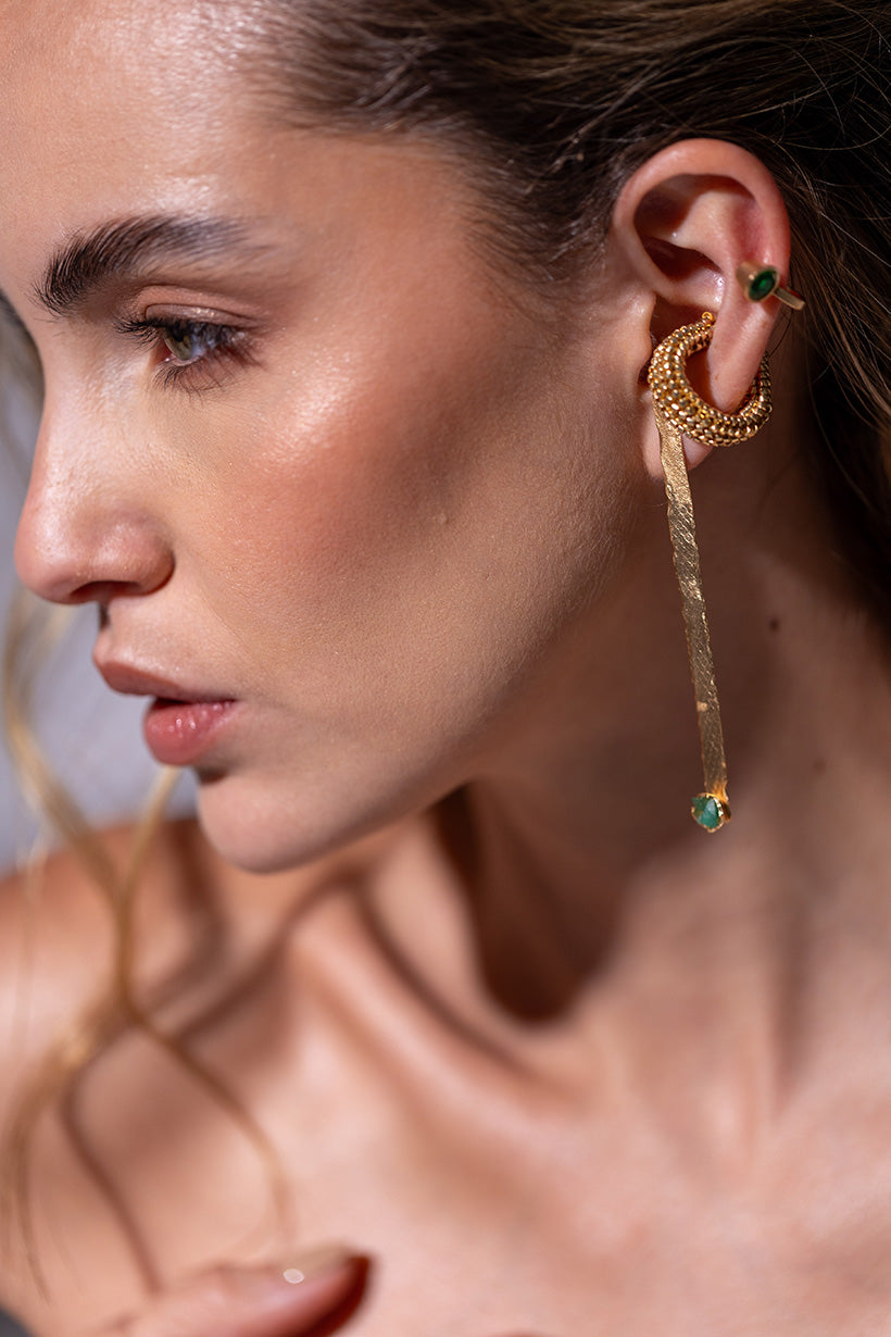 Aretes Celina esmeralda