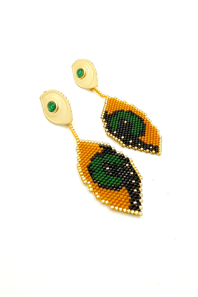 Aretes Ojo Guacamaya — Mira el mundo con el ojo del ave más libre