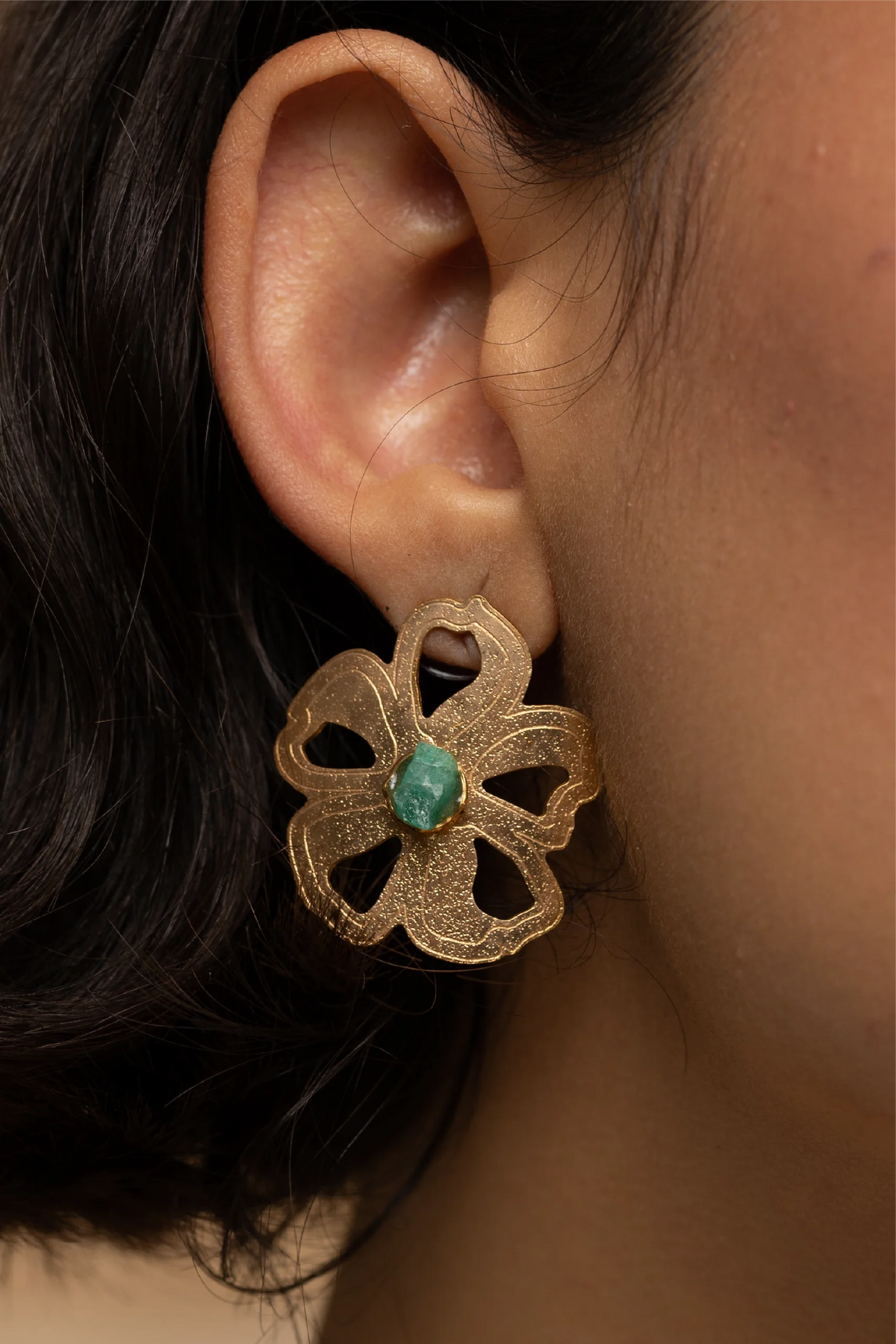 Aretes Elena esmeralda
