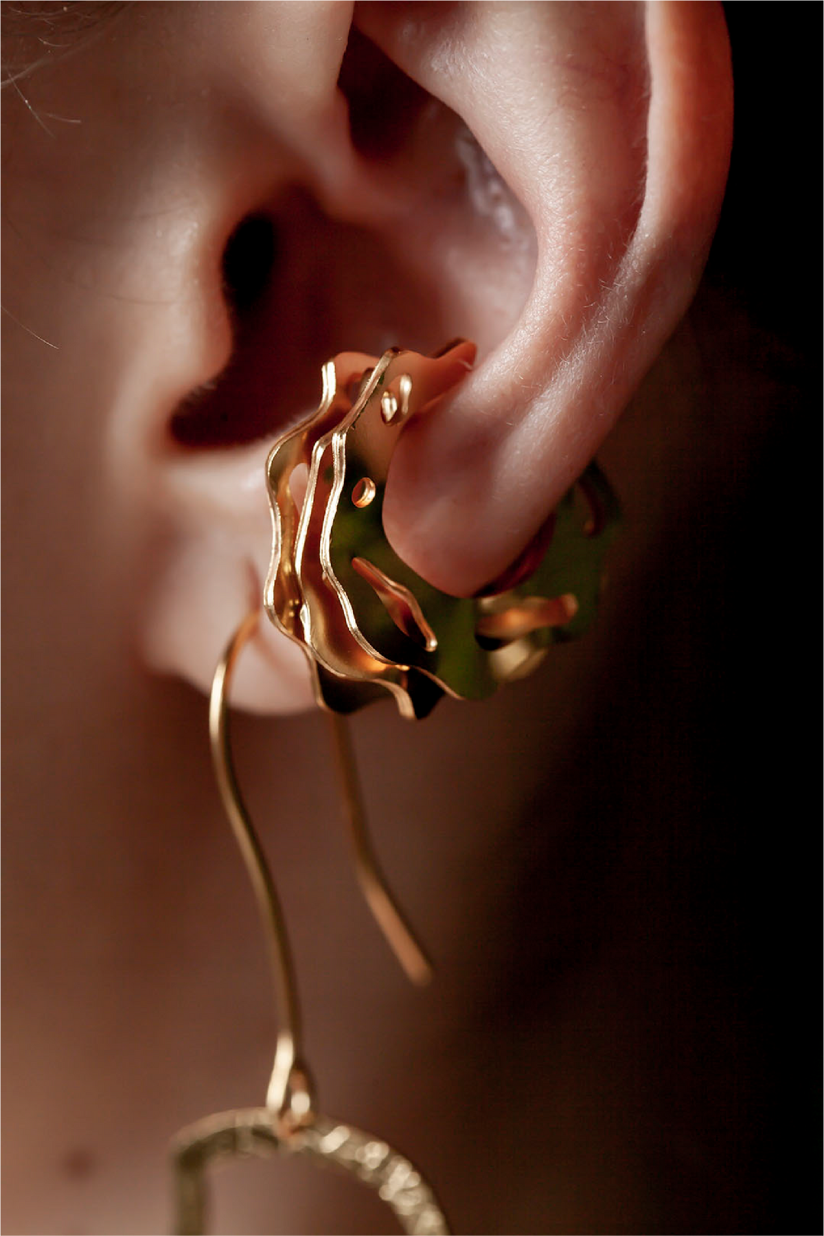 Ear cuff Daboia x 3